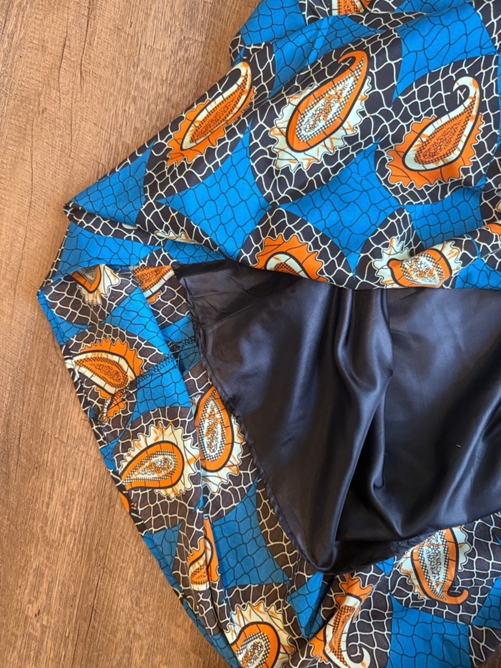 YAYG Women’s Blue & Orange Paisley A-Line Maxi Skirt With Pockets Size Medium - Picture 14 of 14